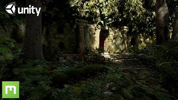 Speed Level Art | 3D Forest Temple Environment Art Scene in Unity HDRP