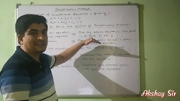 Class 10 - Linear Equations in Two Variables - Part 2 - Substitution Method