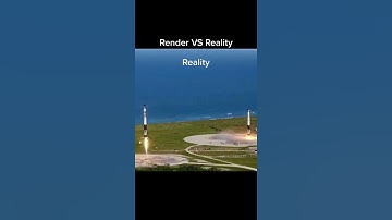 Render VS Reality Starship Landing #shorts #tiktok #starship #elonmusk