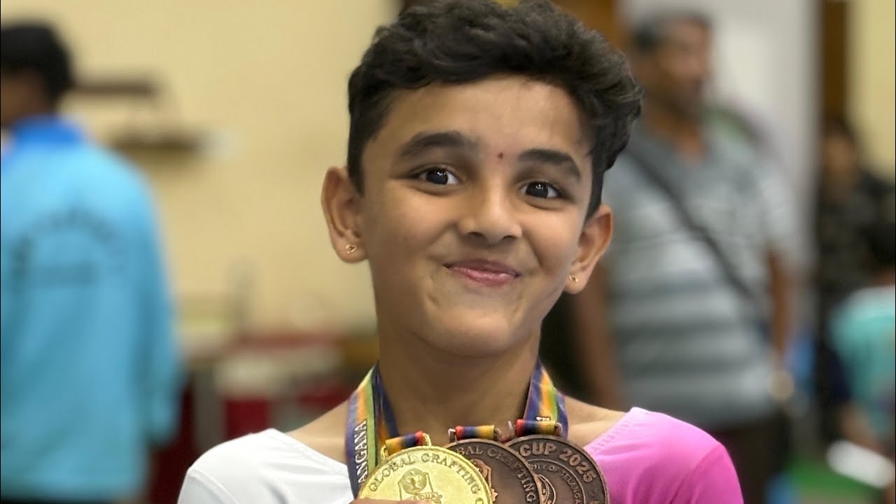 Vidhathri Floor at CM Cup ll gymnastics ll karimnagar || Telangana #gymnasticsfloorroutine #gymnast