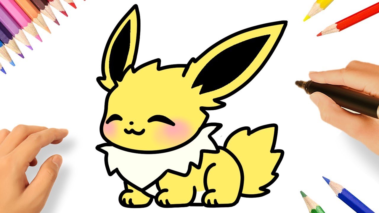 COMO DESENHAR FÁCIL O EEVEE DE POKEMON FOFINHO 