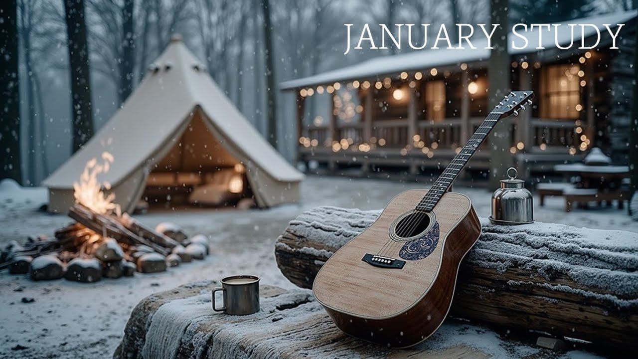 Уютная зимняя джазовая гитара для учебы и релакса | Плейлист на январь и плавная музыка