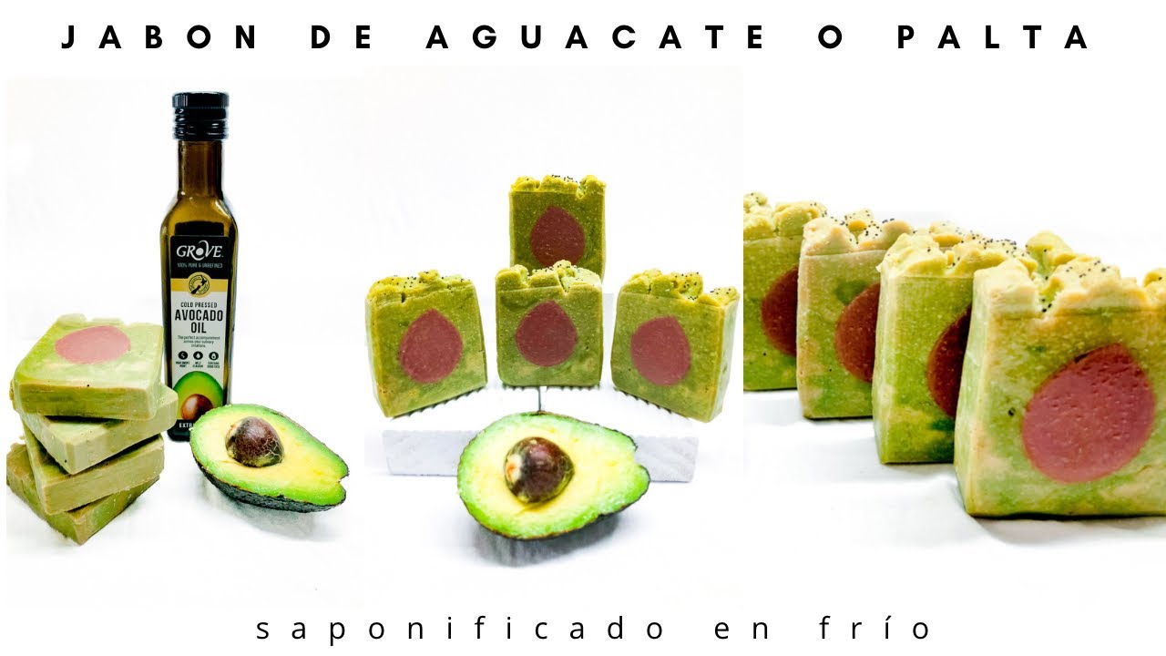 JABON DE AGUACATE O PALTA CON FÓRMULA INCLUIDA (saponificado en frio)