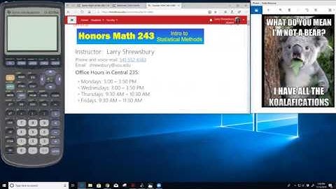 Honors MTH 243 Class for Nov. 15, 2019