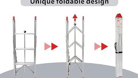 LEADALLWAY Step Ladder 3 Step Folding Compact Ladder Aluminum A Frame Foldable Twin Front Step Stool