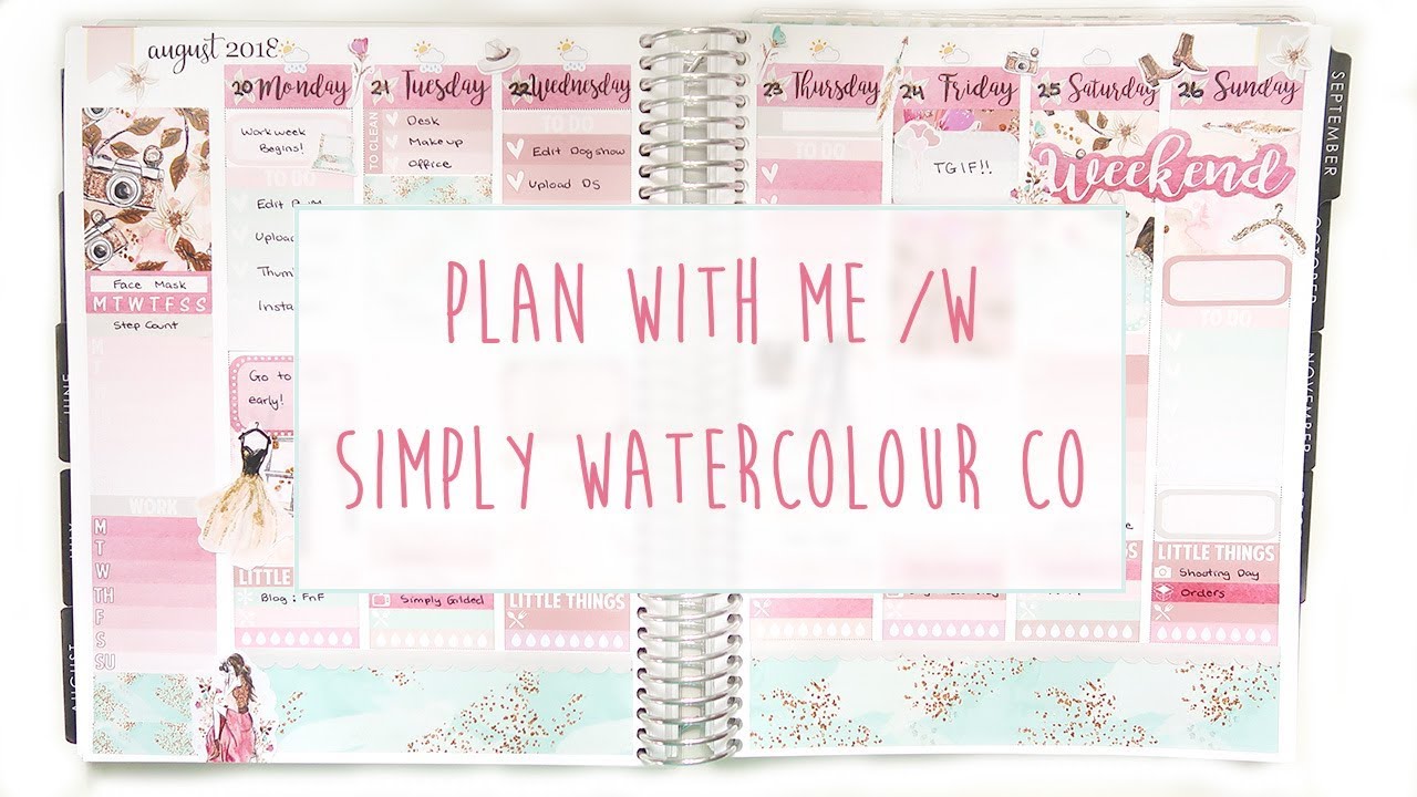 PLAN WITH ME in my Erin Condren Life Planner /w Simply Watercolor Co ...