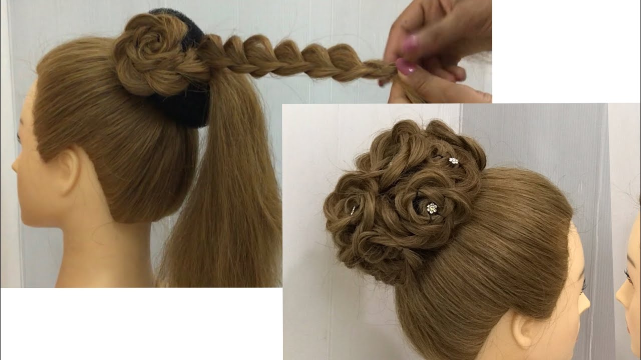  New  Wedding Bun  Hairstyle  with Trick Trending Hairstyle  