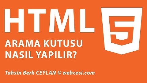 HTML Arama Kutusu Yapımı | Arama Motoru Nasıl Yapılır?