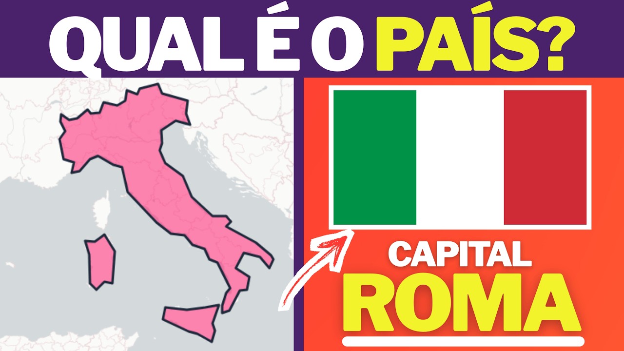 🇧🇷🗺️QUIZ: Acerte os Países pelos Mapas, Bandeiras e Capitais! 🏳️🌍 | QUIZ GEOGRAFIA