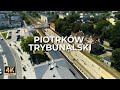 Piotrkw trybunalski z drona  lece w miasto 4k