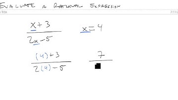Evaluate rational expressions