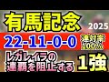 【 有馬記念2025 】 22-11-0-0 連対率100%　迷う必要なし！レガレイラの連覇を阻む激アツ1強！