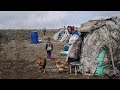 hard lifestyle of nomads in rainy weather - nomadic family daily life in IRAN