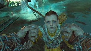 Atreus Sees A Vision Of Kratos And Zeus - God Of War (PS5) [4K]