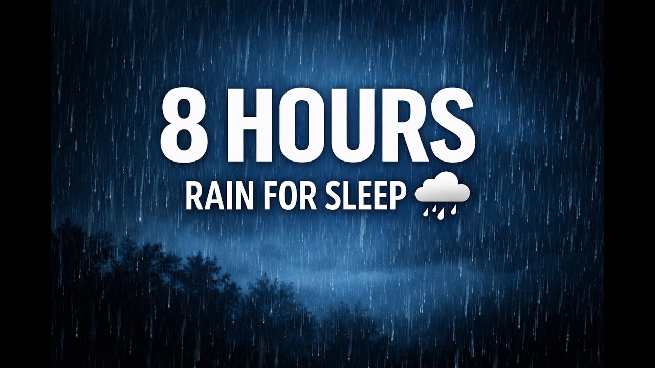Soft Rain Sounds for Deep Sleep 🌧 8 Hours Black Screen