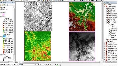 Create TIN, DEM and Slope from Contour Line by ArcGIS