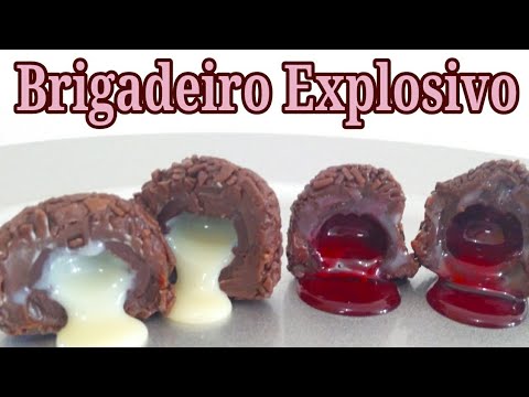 Brigadeiro com Recheio Líquido / Brigadeiro explosivo - Brigadeiro com Recheio Líquido / Brigadeiro explosivo