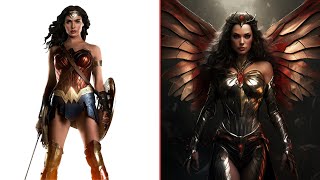 Butterfly version of Superheroes|| Marvel & DC #wonderwoman #dc #marvel #movie ‎#ai #superhero