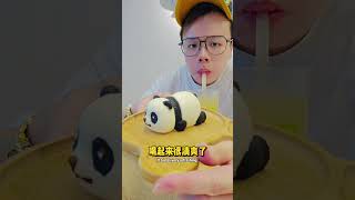 SUPER CUTE PANDA CHEESE RASPBERRY CAKE AT HI TEA JB CAFÉ WAFFLE ICECREAM 新山老街柠香茶庭可爱招牌熊猫蛋糕