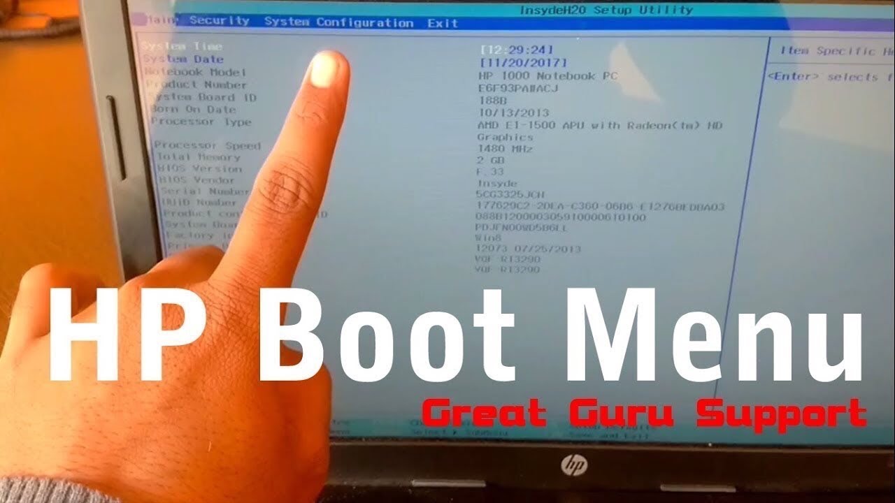 windows 10 boot menu hp windows 10 boot menu hp