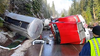 Top 10 Crazy Dangerous Truck Driving Skills - Extremely Dangerous Truck Fails compilation 2022