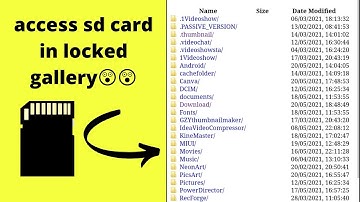 see sd card files in locked gallery | see sd card in locked gallery