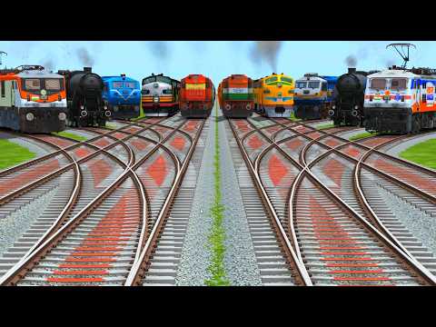 10 Trains, One Crazy Junction! 🚆 Insane Railway Track Design! | Impossible Train Challenge