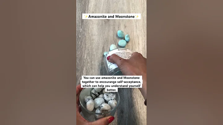 Crystal Combination ASMR: Amazonite & Moonstone #crystals #asmr #shorts #collection #satisfying