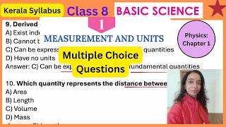 Class 8 Basic Science Chapter 1 Measurement and Units | MCQs|Exam Questions|Kerala Syllabus #scert