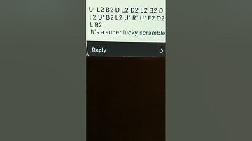 the luckiest 3x3 scramble ever!!!!