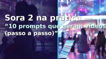 Sora 2 na prática — “10 prompts que geram vídeos ‘UAU’ (passo a passo)”.