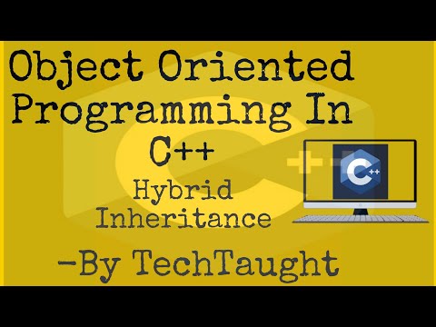 Hybrid Inheritance in object oriented programming| #techtaught #cpp #oop #coding #programming 