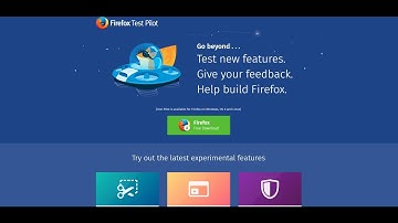 Mozilla FireFox Test Pilot Overview New Features
