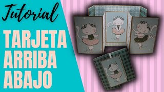 TARJETA ARRIBA ABAJO  TUTORIAL DE SCRAPBOOK