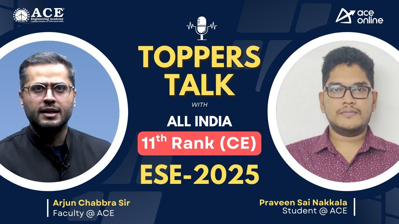 ESE – 2025, AIR 11 – Правин Саи Наккала (CE) | Разговор Топпера с Арджуном Чабброй, сэр | ЭЙС Онлайн