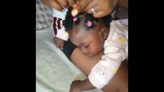 easy styling for babies and toddlers natural hair#youtube #afrohair