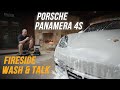 Porsche panamera 4s  wash  fireside chat at destination og