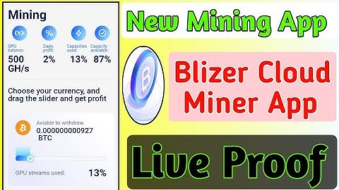 Bliyzer Cloud Mining App | New Mining App Today | Best Mining apps for Android 2023 | Mining app