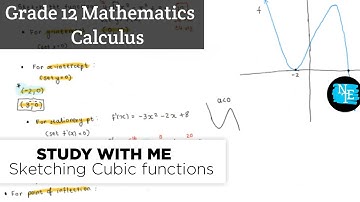 Grade 12 Calculus How to Sketch a Cubic function Example ( NSC/DBE CAPS CURRICULUM  Maths ) | NTE