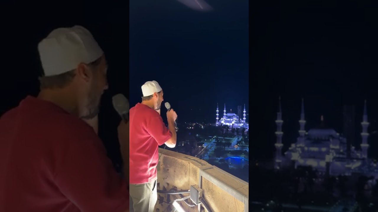 Ayasofya-i Kebir cami minaresinden yatsı ezanı