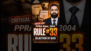 Short PPRA Rule 33 | Rejection of Bids | Avoid Costly Mistakes in  Procurement | Bid Cancellation