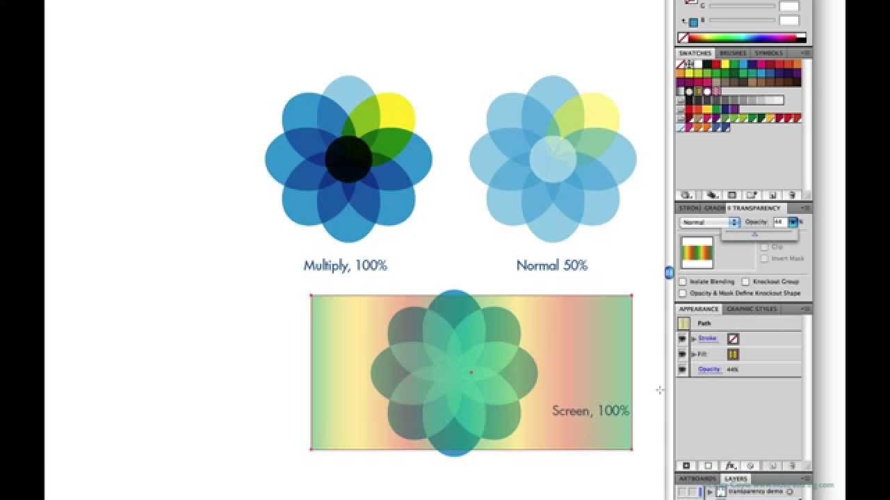 Transparency in Illustrator 