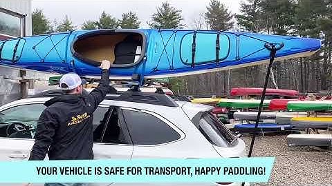 How to Tie Down a Kayak on a Roof Rack with Cradles/J-Racks