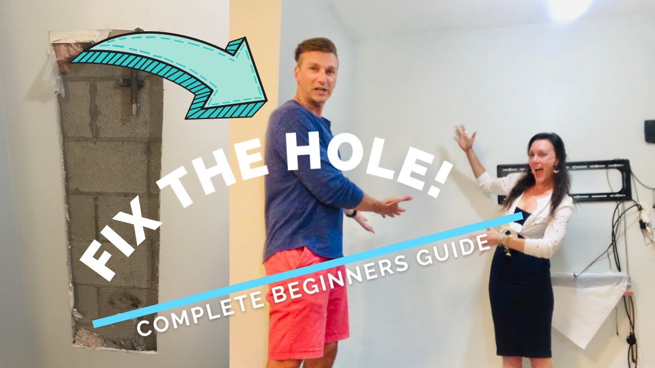 How to Fix a Hole in Your Wall for First Timers! | Drywall 101 Tips and ...