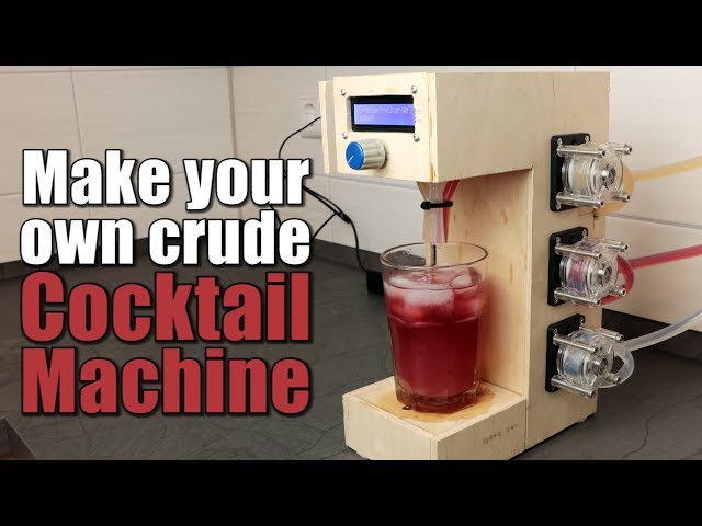 I made a cocktail machine for when you're thirsty but too lazy to lift up a  bottle : r/arduino