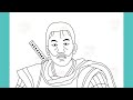 How To Draw Jin Sakai Ghost of Tsushima Step by Step Drawing