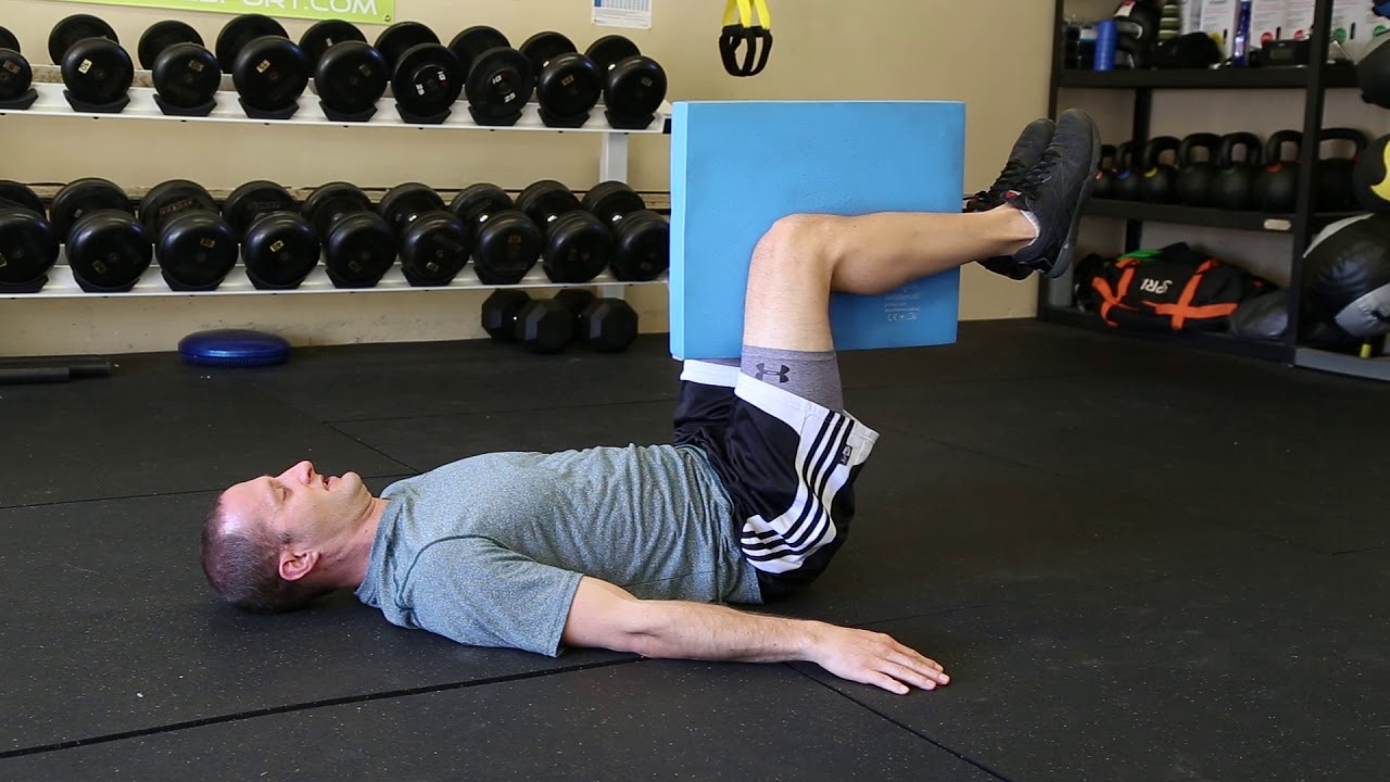 Knee pillow squeezes feet off floor YouTube