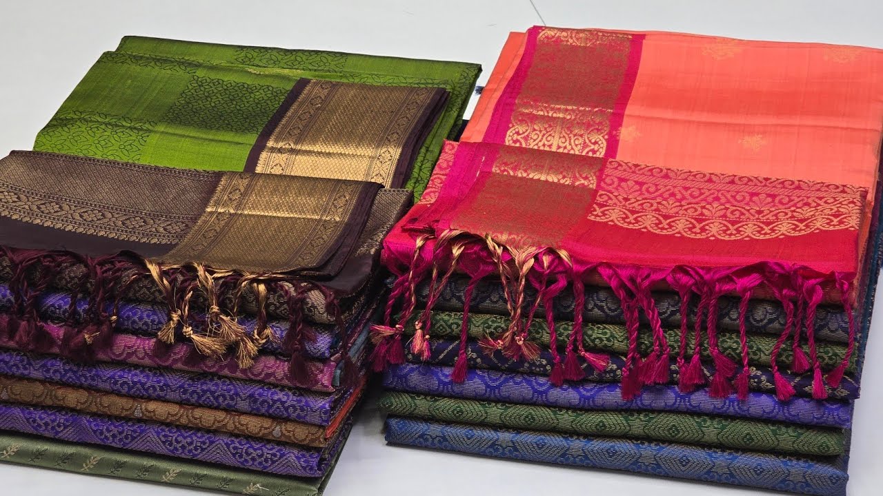 Kanchi Small Border Silk Sarees || Best Sarees Shop in Coimbatore || Traditional Pattu || Sirumugai 