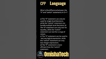 Difference between if and switch case statement | C programming #shorts #viral #omishatech #c