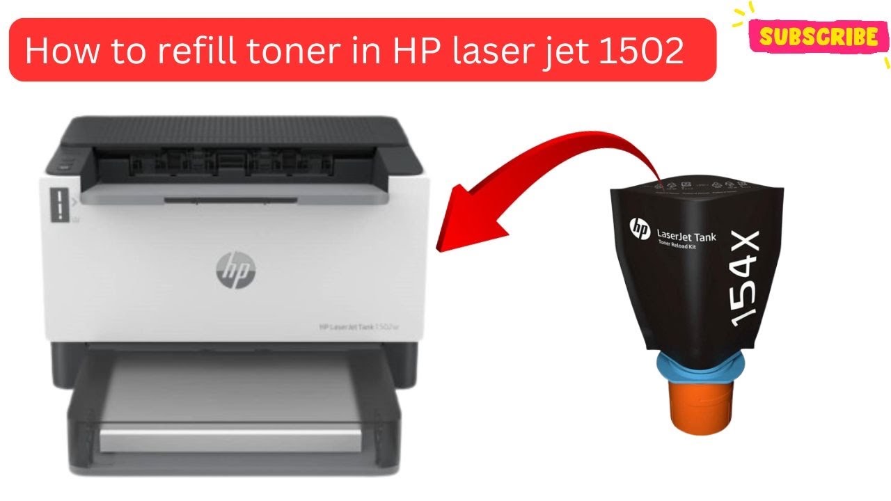 How to refill toner in Hp laser jet Tank 1502w printer